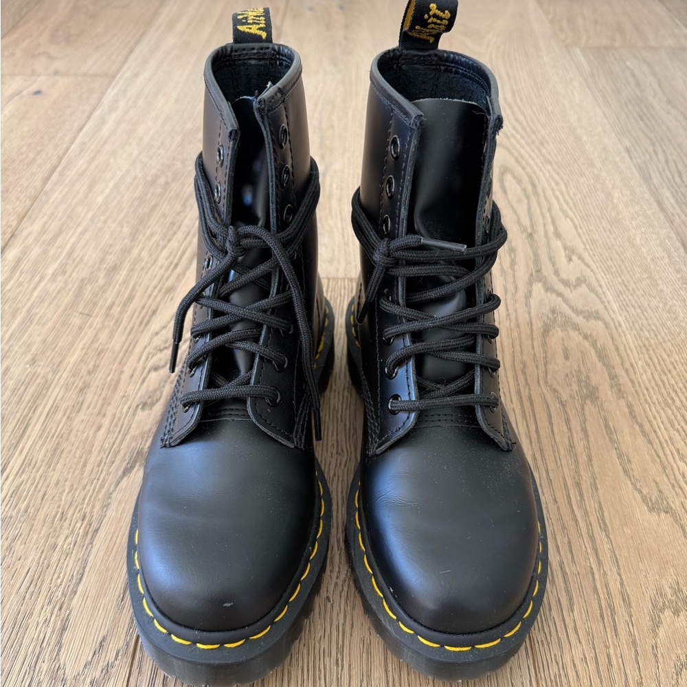 Dr. Martens Bex Smooth Leather Platform Lace Up Boots